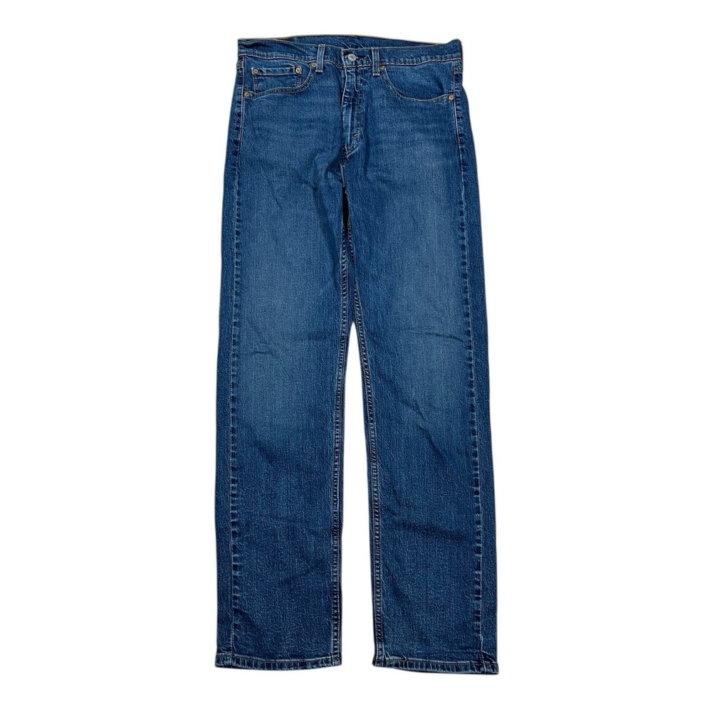 Levi's 505 Jeans Mens 34x34 (Fits 34x33) Medium Wash Blue Stetch Denim